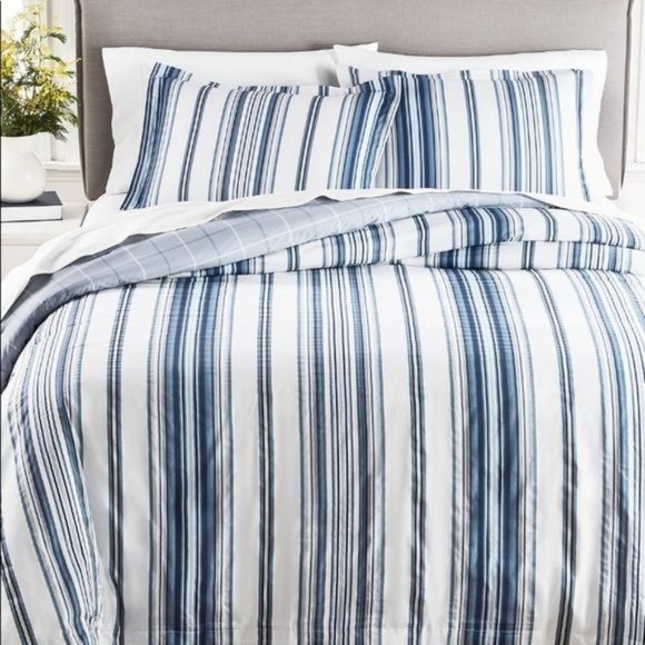 Herring Stripe Full/Queen 3Pc Comforter Set - Picture 1 of 2